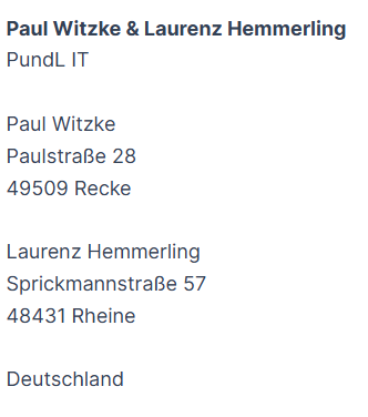 Kontaktdaten PundL IT